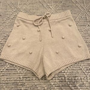 Versona tan knit boho shorts